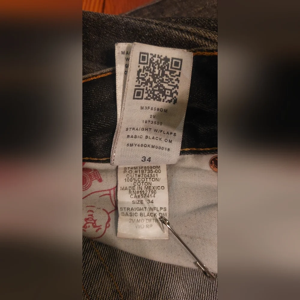 True Religion black straight